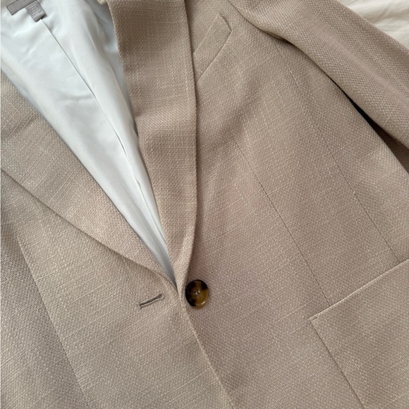 Relaxed fit beige textured blazer bnwot size xs - Picture 4 of 6